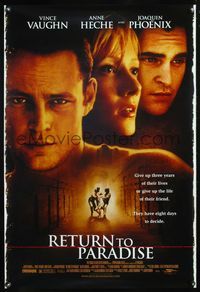 8r394 RETURN TO PARADISE DS 1sh '98 Vince Vaughn, Anne Heche, Joaquin Phoenix!