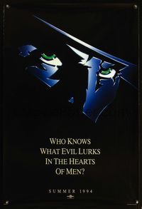 8r412 SHADOW teaser 1sh '94 Alec Baldwin knows what evil lurks in the hearts of men!