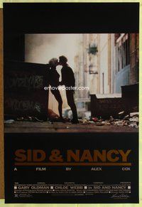 8r422 SID & NANCY foil 1sh '86 Gary Oldman & Chloe Webb, punk rock classic directed by Alex Cox!