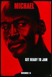 8r444 SPACE JAM teaser 1sh '96 cool close-up of basketball star Michael Jordan!