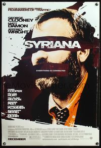8r481 SYRIANA DS advance 1sh '05 cool art of George Clooney blindfolded & gagged!