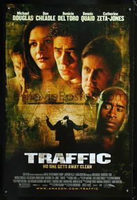 8r506 TRAFFIC 1sh '00 Steven Soderbergh, Benicio Del Toro, drug smuggling!