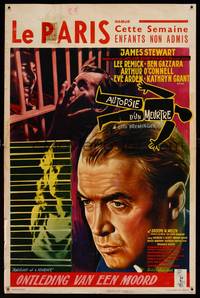 8s455 ANATOMY OF A MURDER Belgian '59 Otto Preminger, different art of Jimmy Stewart!
