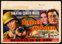 8s518 KINGS GO FORTH Belgian '58 cool art of soldiers Frank Sinatra, Tony Curtis & Natalie Wood!