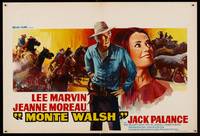 8s548 MONTE WALSH Belgian '70 different art of cowboy Lee Marvin & pretty Jeanne Moreau!