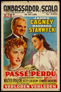 8s597 THESE WILDER YEARS Belgian '56 art of James Cagney & Barbara Stanwyck, Betty Lou Keim!