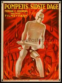8s004 LAST DAYS OF POMPEII Danish '35 Ernest Schoedsack, fiery Erik Frederiksen disaster art!