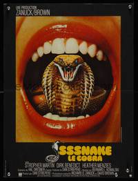 8s421 SSSSSSS French 16x21 '73 cobra snakes, disturbing artwork!