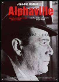 8s229 ALPHAVILLE German R00 Jean-Luc Godard, extreme close-up of Eddie Constantine!