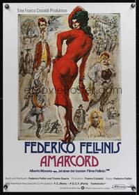 8s230 AMARCORD German R90 Federico Fellini classic comedy, cool artwork!