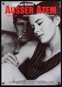 8s235 BREATHLESS German R00 Jean-Luc Godard's A Bout de Souffle, Jean Seberg, Jean-Paul Belmondo!
