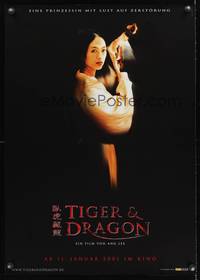 8s242 CROUCHING TIGER HIDDEN DRAGON teaser German '01 Ang Lee kung fu masterpiece, Ziyi Zhang!
