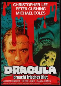 8s269 SATANIC RITES OF DRACULA German '74 image of Count Dracula & his Vampire Bride!