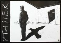 8s739 PTASIEK Polish 27x39 '97 William Wharton's novel, cool art of man w/bird shadow!