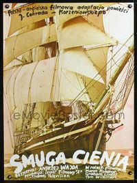 8s745 SHADOW LINE Polish 27x36 '77 Joseph Conrad novel, cool photo of sailing ship!