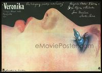 8s772 VERONIKA Polish 26x38 '87 Otakar Vavra, Socha & Procka art of woman with pen in her eye!