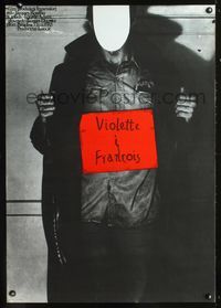 8s773 VIOLETTE ET FRANCOIS Polish 26x37 '77 Isabelle Adjani, different art of man w/out face!
