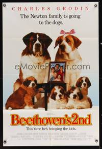 8t074 BEETHOVEN'S 2ND 1sh '93 Charles Grodin, The Newton family is going to the dogs!