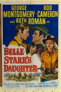 8t079 BELLE STARR'S DAUGHTER 1sh '48 art of Ruth Roman, George Montgomery, Rod Cameron!