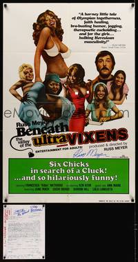 8t080 BENEATH THE VALLEY OF THE ULTRA VIXENS signed 1sh '79 by Russ Meyer, sexiest Kitten Natividad