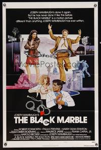 8t093 BLACK MARBLE style B 1sh '80 Robert Foxworth, Paula Prentiss, Harry Dean Stanton!