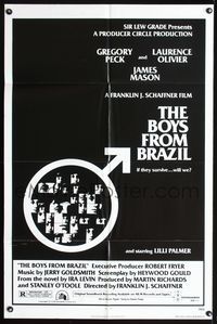 8t119 BOYS FROM BRAZIL 1sh '78 Gregory Peck is a Nazi on the run from Laurence Olivier!
