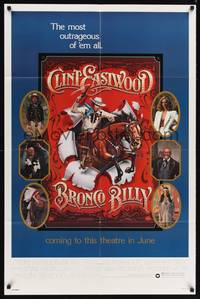 8t130 BRONCO BILLY advance 1sh '80 Clint Eastwood directs & stars, Roger Huyssen art!