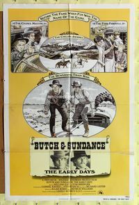 8t141 BUTCH & SUNDANCE - THE EARLY DAYS int'l 1sh '79 western art of Tom Berenger & William Katt!
