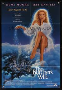 8t142 BUTCHER'S WIFE DS 1sh '91 Jeff Daniels, Demi Moore is psychic turning New Yorkers into lovers