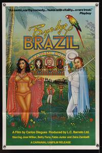 8t144 BYE BYE BRAZIL 1sh '79 Carlos Diegues directed, Page Wood art of sexy dancer!
