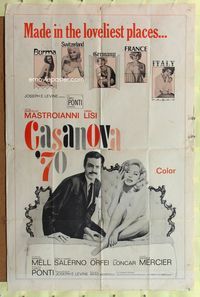 8t158 CASANOVA '70 1sh '65 Marcello Mastroianni, super sexy Virna Lisi!