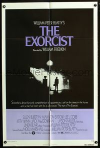 8t292 EXORCIST 1sh '74 William Friedkin, Max Von Sydow, horror classic from William Peter Blatty!