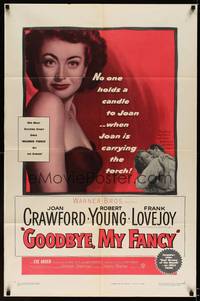 8t362 GOODBYE MY FANCY 1sh '51 no one holds a candle to Joan Crawford & Robert Young!