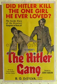 8t418 HITLER GANG style B 1sh '44 one of the greatest World War II propaganda movie posters!