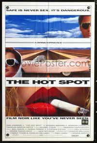 8t428 HOT SPOT DS int'l 1sh '90 cool close up smoking & Cadillac image, directed by Dennis Hopper!