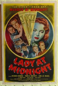 8t491 LADY AT MIDNIGHT 1sh '48 the prize was one million dollars, the price was murder!