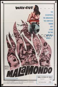 8t555 MALAMONDO 1sh '64 I Malamondo, way-out naked Italian skydiving among other craziness!