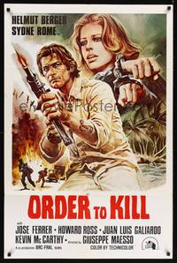 8t657 ORDER TO KILL int'l 1sh '75 El Clan de los inmorales, cool action art of Helmut Berger!