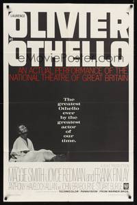 8t659 OTHELLO 1sh '66 Laurence Olivier in the title role with Maggie Smith as Desdemona!