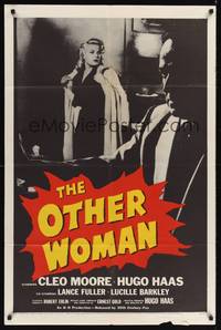 8t661 OTHER WOMAN 1sh '54 Hugo Haas directs & stars w/sexy bad girl Cleo Moore!