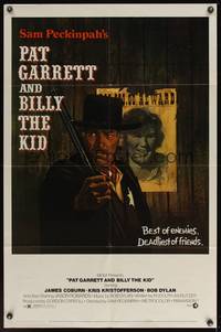 8t677 PAT GARRETT & BILLY THE KID 1sh '73 Sam Peckinpah, Bob Dylan, James Coburn, Lesset art!