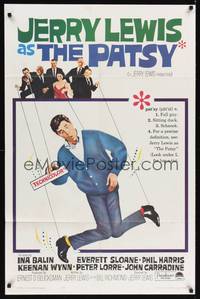 8t678 PATSY 1sh '64 wacky image of star & director Jerry Lewis hanging from strings like a puppet!