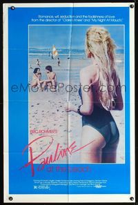 8t679 PAULINE AT THE BEACH 1sh '83 Pauline a la Plage, Eric Rohmer, Amanda Langlet, sexy girl!