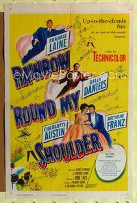 8t722 RAINBOW 'ROUND MY SHOULDER 1sh '52 Frankie Laine, Billy Daniels, Charlotte Austin, Franz!