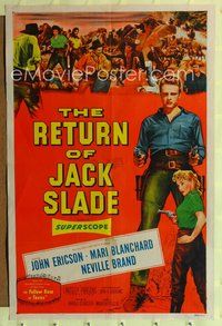 8t728 RETURN OF JACK SLADE 1sh '66 John Ericson, sexy Mari Blanchard!