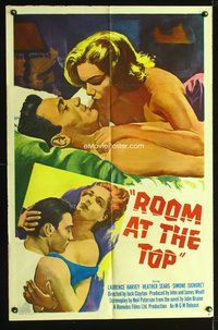 8t745 ROOM AT THE TOP int'l 1sh '59 Laurence Harvey loves Heather Sears AND Simone Signoret!