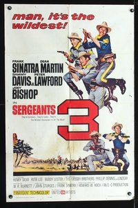 8t773 SERGEANTS 3 1sh '62 John Sturges, Frank Sinatra, Rat Pack parody of Gunga Din!