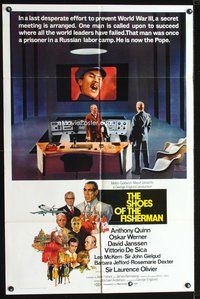 8t783 SHOES OF THE FISHERMAN 1sh '69 Pope Anthony Quinn tries to prevent World War III!