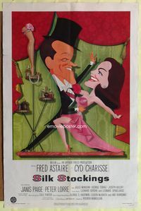 8t789 SILK STOCKINGS 1sh '57 art of Fred Astaire & Cyd Charisse by Jacques Kapralik!