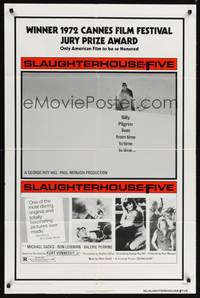 8t799 SLAUGHTERHOUSE FIVE 1sh '72 Kurt Vonnegut, Holly Near, Michael Sacks, Vallerie Perrine